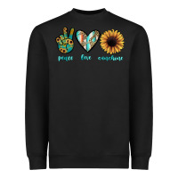 Black peace love sunshine Heavyweight Sweatshirt - JahusDesignShop