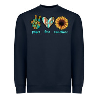 Navy peace love sunshine Heavyweight Sweatshirt - JahusDesignShop