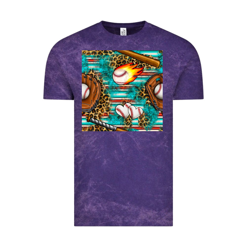 Baseball Glove And Bat With Serape Seamless Pattern Vintage Tee by BundleAndBundleShop | Teevron
