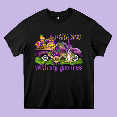 Parading With My Gnomies Heavy Core Tee Designed By Howdyjamesfarm