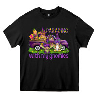 Black Parading with my gnomies Heavy Core Tee - HowdyJamesFarm