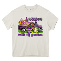 Cream Parading with my gnomies Heavy Core Tee - HowdyJamesFarm