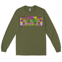 Army Green Just Bead Long Sleeve Tee - CowhideDigitalArt