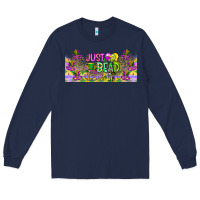 Navy Just Bead Long Sleeve Tee - CowhideDigitalArt