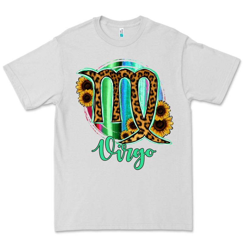 Virgo Zodiac Sign Sunflower Leopard Serape Premium Tee by RanaPortraitStore | Teevron