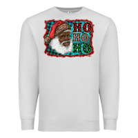 Dove Grey african american santa ho ho ho Premium Sweatshirt - RanaPortraitStore