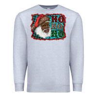 Heather Grey african american santa ho ho ho Premium Sweatshirt - RanaPortraitStore