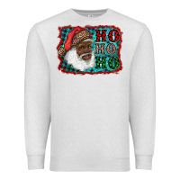 Oatmeal Heather african american santa ho ho ho Premium Sweatshirt - RanaPortraitStore