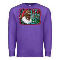 Purple african american santa ho ho ho Premium Sweatshirt - RanaPortraitStore