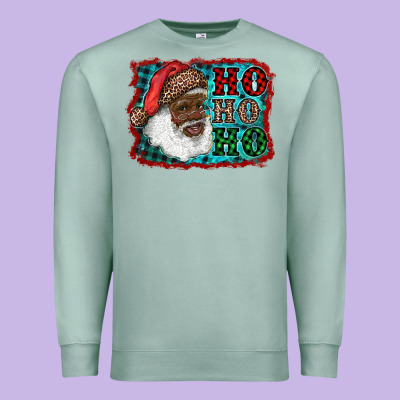 African American Santa Ho Ho Ho Premium Sweatshirt Designed By Ranaportraitstore