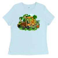 Baby Blue truck saint patrick's day Ladies Tee - FaDigitalArtStudio