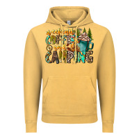 Vintage Mustard Weekends Coffee And Camping Vintage Hoodie - CowhideDigitalArt