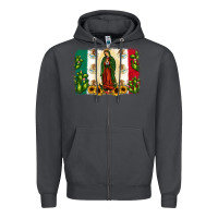 Smoke mexican flag our lady of guadalupe Zipper Hoodie - JahusDesignShop