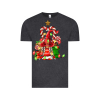 Vintage Black christmas  gnomes Vintage Tee - FaDigitalArtStudio