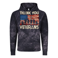 Cloud Black Thank You Veterans American Flag Patriotic Vintage Hoodie - baoMotion
