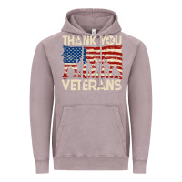 Vintage Zinc Thank You Veterans American Flag Patriotic Vintage Hoodie - baoMotion