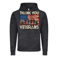Vintage Black Thank You Veterans American Flag Patriotic Vintage Hoodie - baoMotion