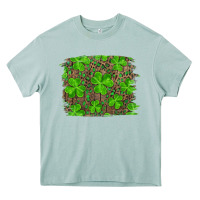 Arona st patrick's day shamrock and leopard distressed Heavy Core Tee - RanaPortraitStore