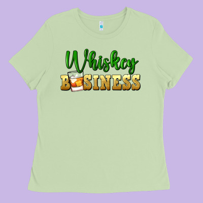 Whiskey Business St. Patricks Day Ladies Tee Designed By Fadigitalartstudio
