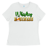 White whiskey business St. Patricks Day Ladies Tee - FaDigitalArtStudio