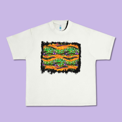Halloween Skull Background Urban Heavy Tee Designed By Bundleandbundleshop