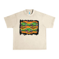 Sandshell Halloween Skull Background Urban Heavy Tee - BundleAndBundleShop