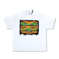 White Halloween Skull Background Urban Heavy Tee - BundleAndBundleShop