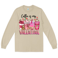 Mushroom Coffee Is MY Valentine Long Sleeve Tee - CowhideDigitalArt