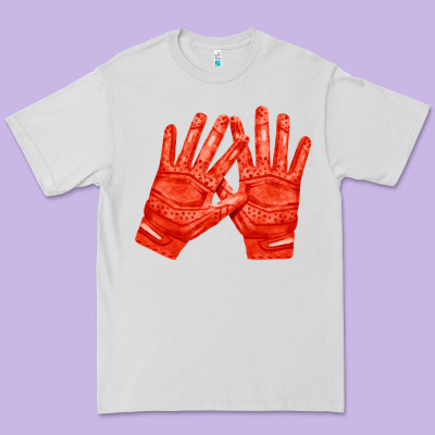 Receiver Gloves Fa Element 1 Premium Tee Designed By Fadigitalartstudio