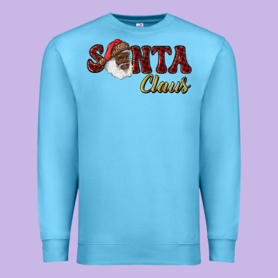 African American Santa Claus Premium Sweatshirt Designed By Ranaportraitstore