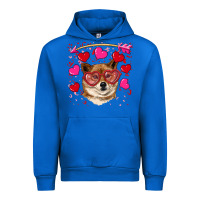 Cobalt valentine's shiba inu Urban Hoodie - RanaPortraitStore