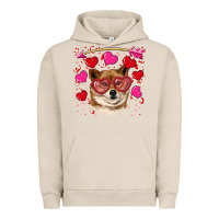 Pigment French Oak valentine's shiba inu Urban Hoodie - RanaPortraitStore