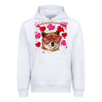 White valentine's shiba inu Urban Hoodie - RanaPortraitStore