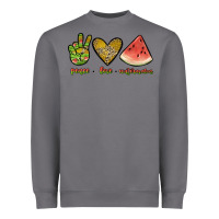 Storm peace love watermelon Heavyweight Sweatshirt - JahusDesignShop