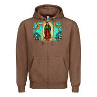 Chestnut gemstone our lady of guadalupe Zipper Hoodie - JahusDesignShop