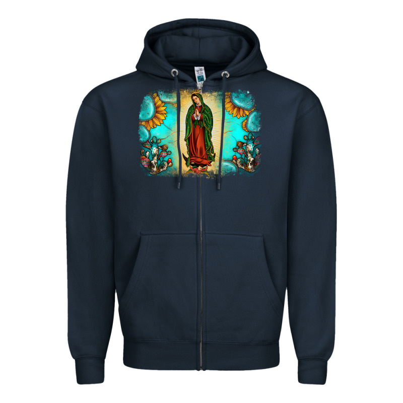 Gemstone Our Lady Of Guadalupe Zipper Hoodie by JahusDesignShop | Teevron