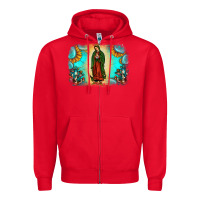 Red gemstone our lady of guadalupe Zipper Hoodie - JahusDesignShop