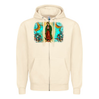 Sandshell gemstone our lady of guadalupe Zipper Hoodie - JahusDesignShop