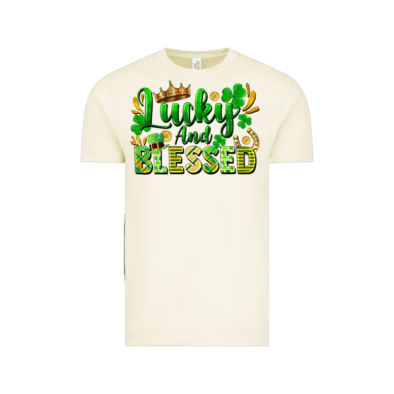 Lucky And Blessed Vintage Tee by FaDigitalArtStudio | Teevron
