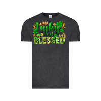 Vintage Black lucky and blessed Vintage Tee - FaDigitalArtStudio
