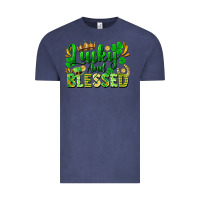 Vintage Denim lucky and blessed Vintage Tee - FaDigitalArtStudio