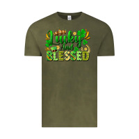 Vintage Olive lucky and blessed Vintage Tee - FaDigitalArtStudio