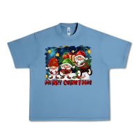 Pebble Blue merry christmas gnomies wagon Urban Heavy Tee - FaDigitalArtStudio