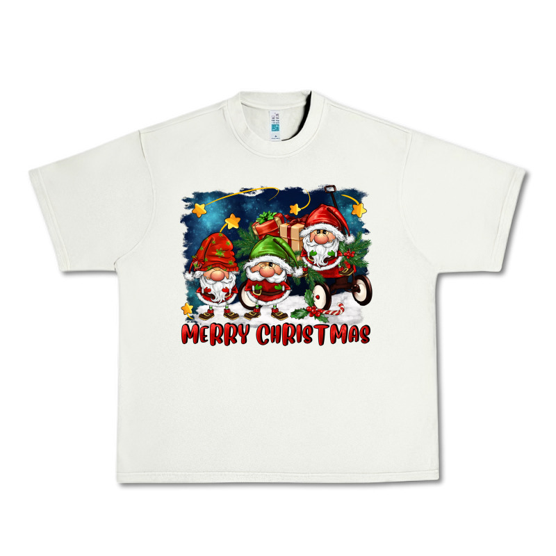 Merry Christmas Gnomies Wagon Urban Heavy Tee by FaDigitalArtStudio | Teevron