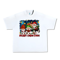 White merry christmas gnomies wagon Urban Heavy Tee - FaDigitalArtStudio