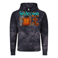 Cloud Black Welcome Fall Vintage Hoodie - CowhideDigitalArt