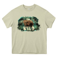 Mossy Stay wild night Grizzly Bear Heavy Core Tee - HowdyJamesFarm