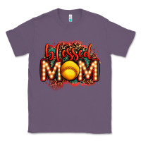 Lavender blessed softball mom lightbulb letters Classic Tee - OliviaCreatesArt