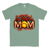 Sage blessed softball mom lightbulb letters Classic Tee - OliviaCreatesArt