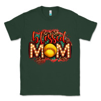 Sports Green blessed softball mom lightbulb letters Classic Tee - OliviaCreatesArt